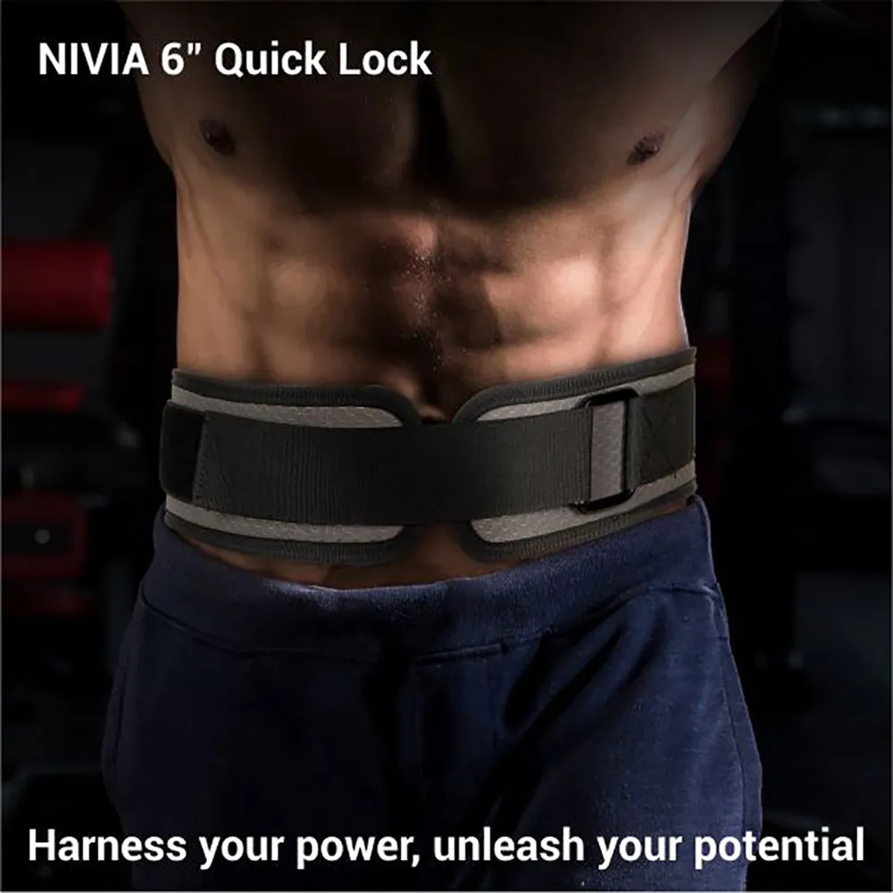 6" Quick-Lock Wide Weightlifting Gym Belt