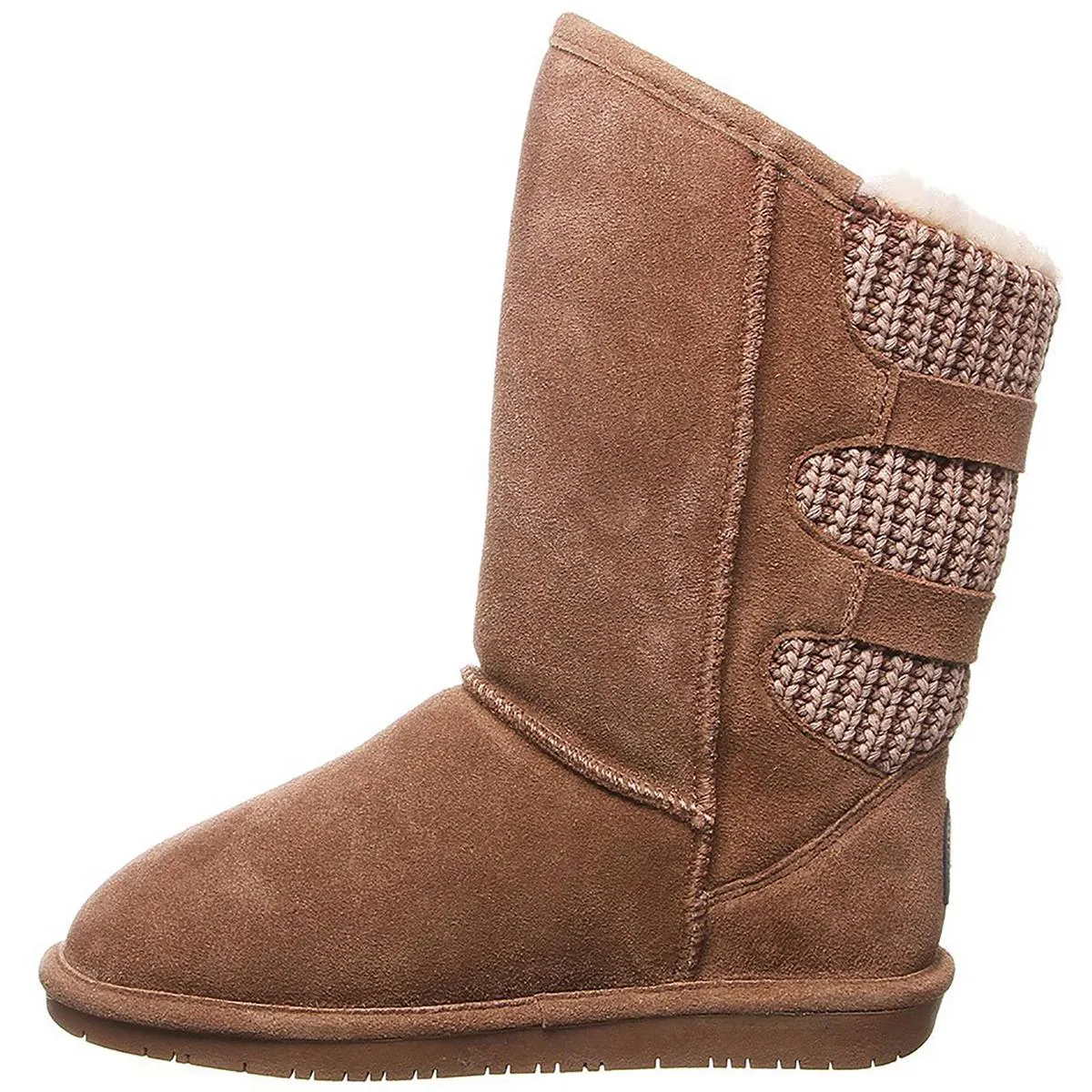 Bearpaw Womens Boshie Suede Faux Fur Lined Winter & Snow Boots