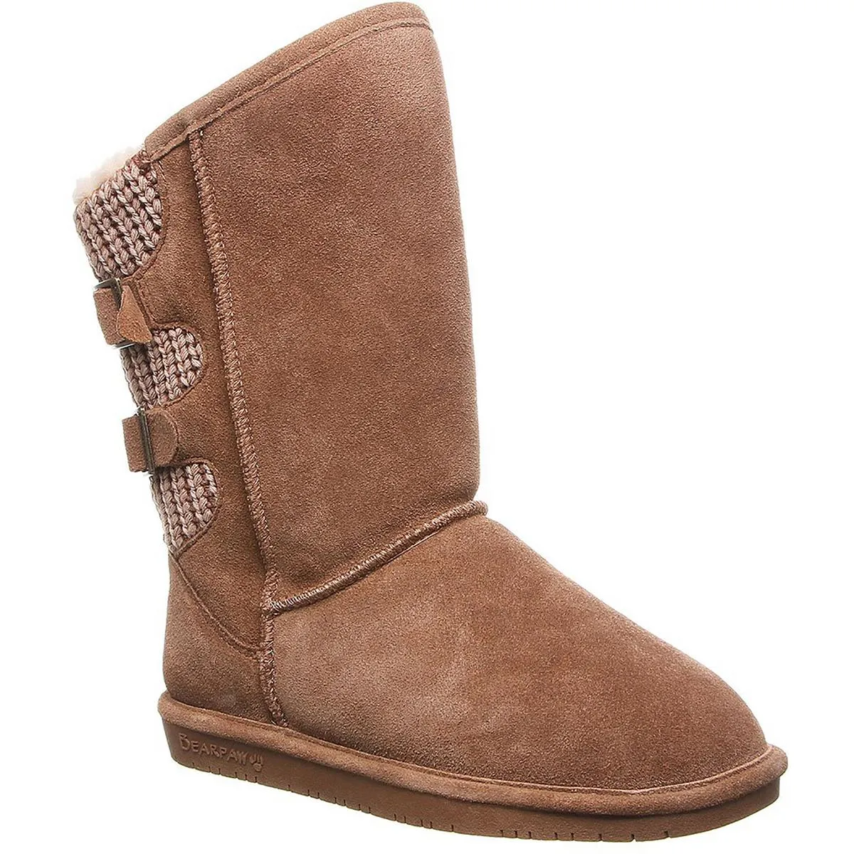 Bearpaw Womens Boshie Suede Faux Fur Lined Winter & Snow Boots
