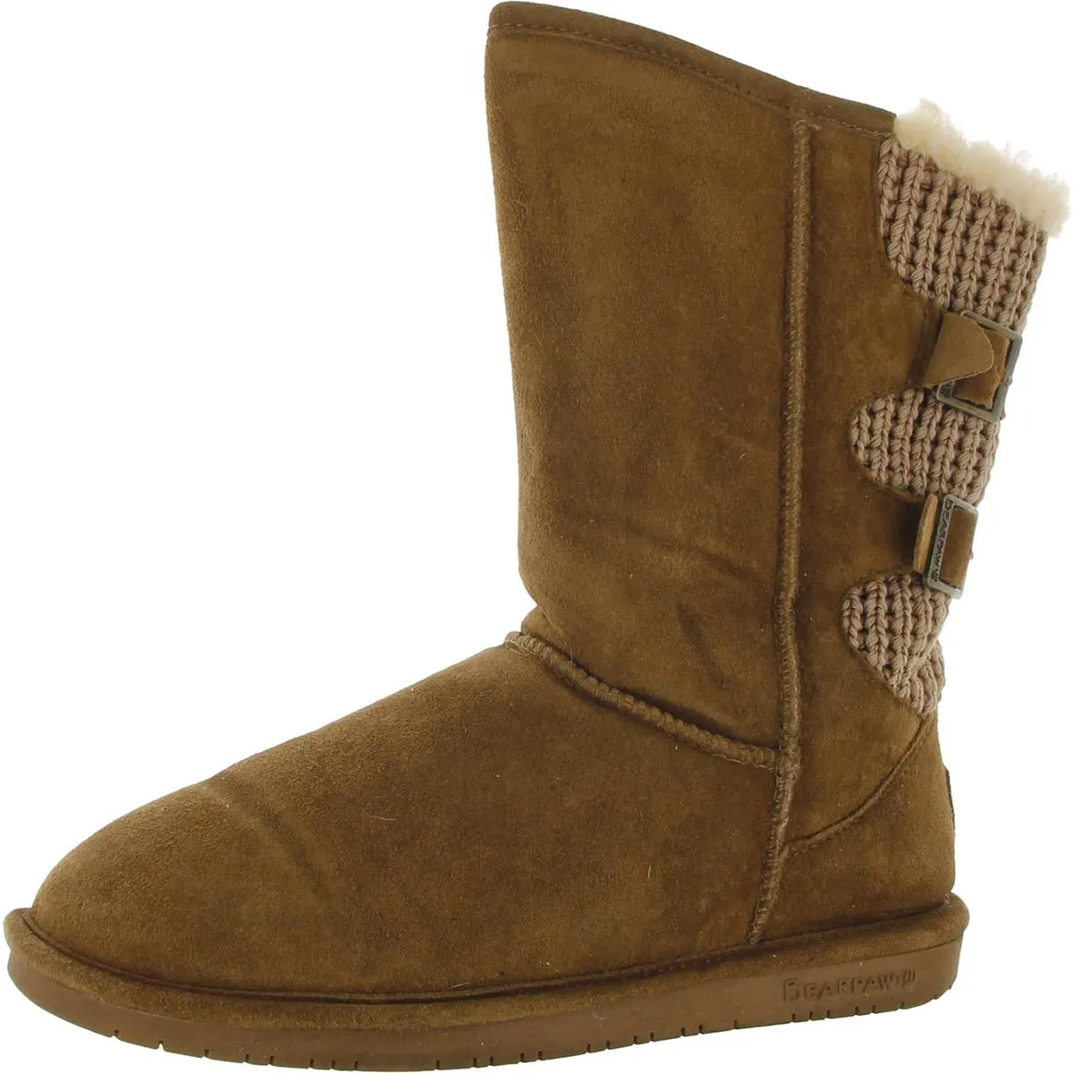 Bearpaw Womens Boshie Suede Faux Fur Lined Winter & Snow Boots