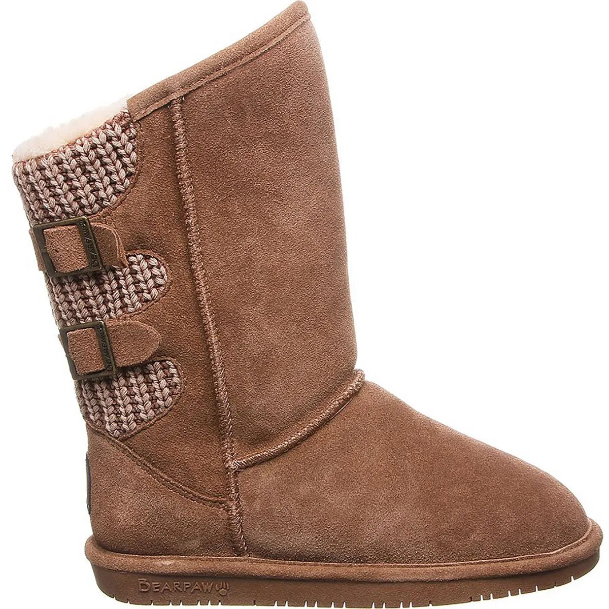 Bearpaw Womens Boshie Suede Faux Fur Lined Winter & Snow Boots