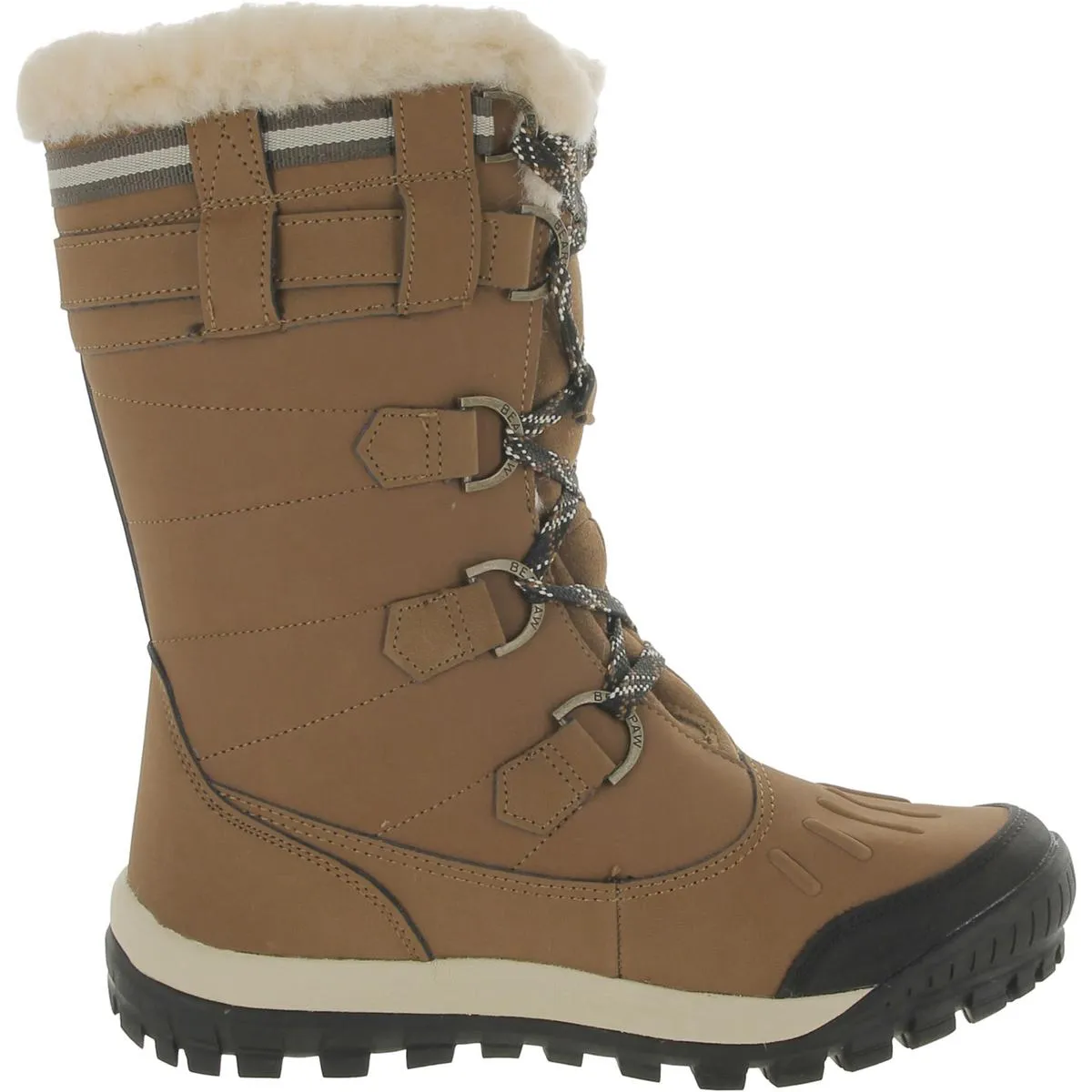 Bearpaw Womens Desdemona Leather Faux Fur Lined Snow Boots