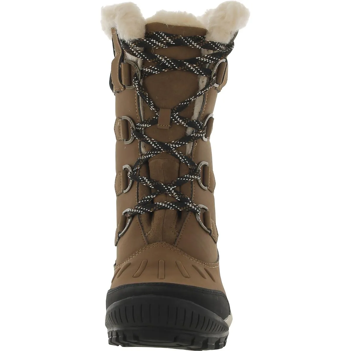 Bearpaw Womens Desdemona Leather Faux Fur Lined Snow Boots