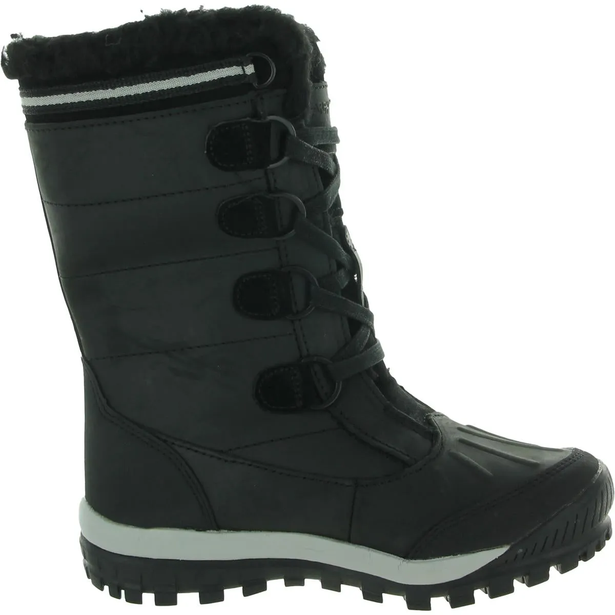 Bearpaw Womens Desdemona Leather Faux Fur Lined Snow Boots