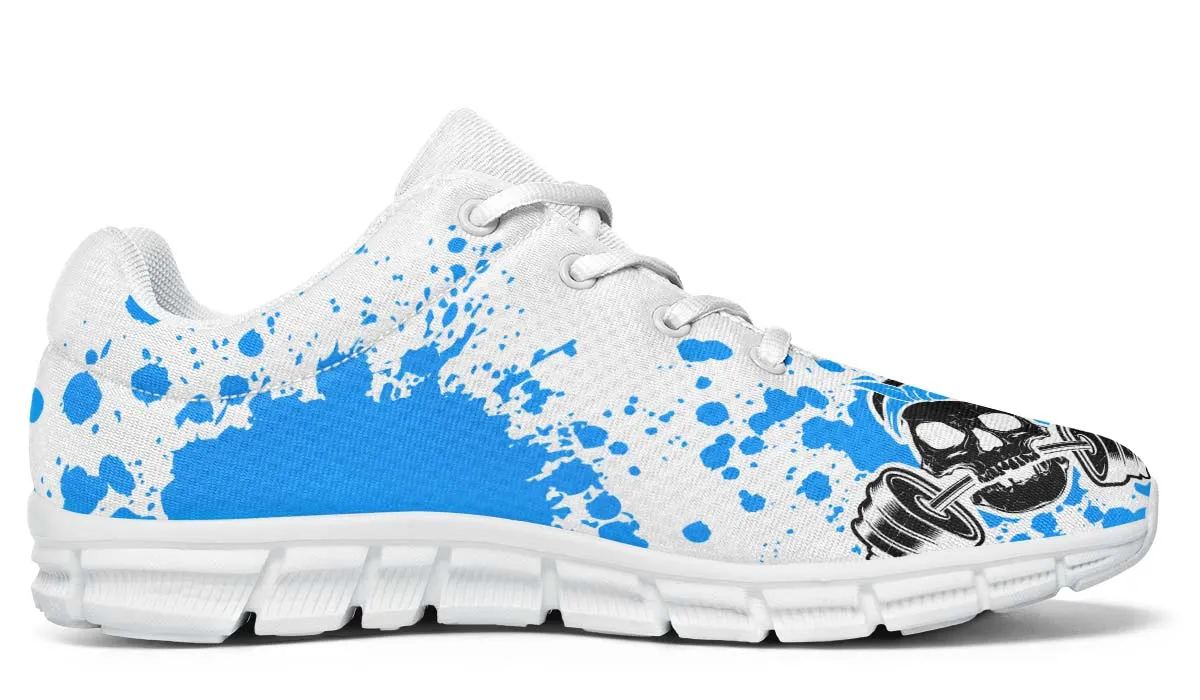 Blue Splat Skullon White