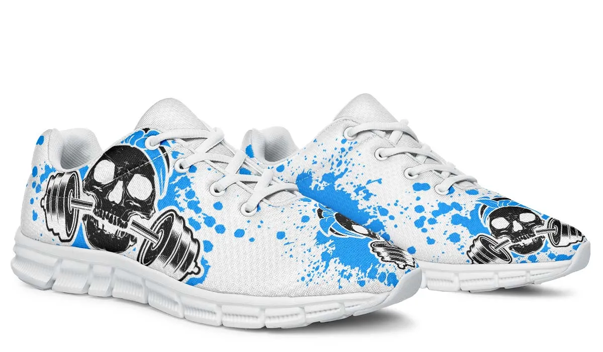 Blue Splat Skullon White