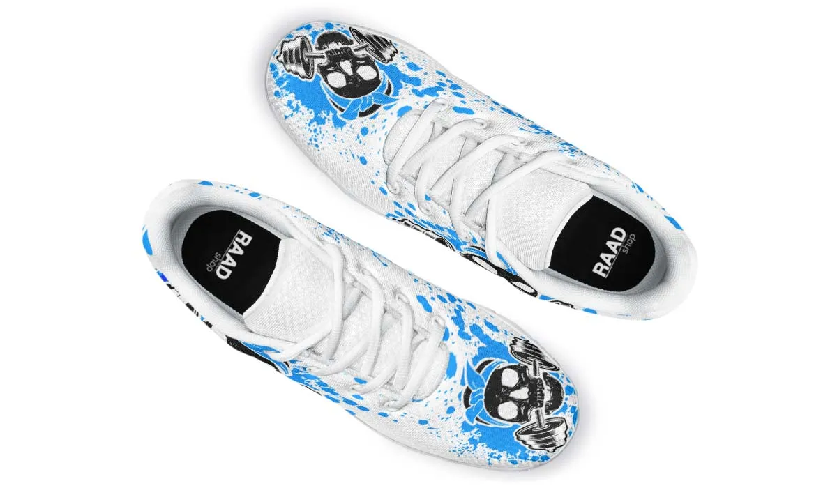 Blue Splat Skullon White