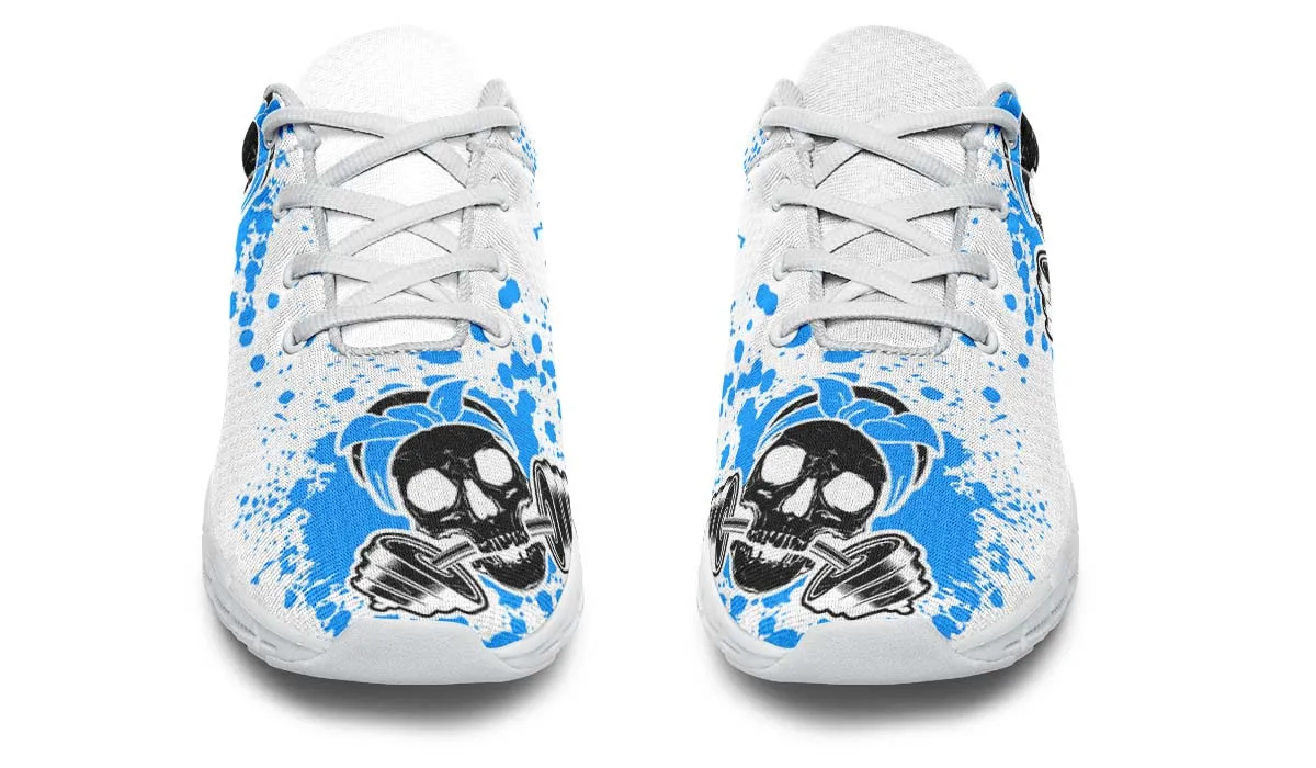 Blue Splat Skullon White
