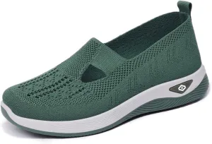 Fashion Summer Women Sports Shoes Flat Bottom Non Slip Mesh Hollow Upper Breathable Soft Slip On Casual Style Shoes for Men Wide
