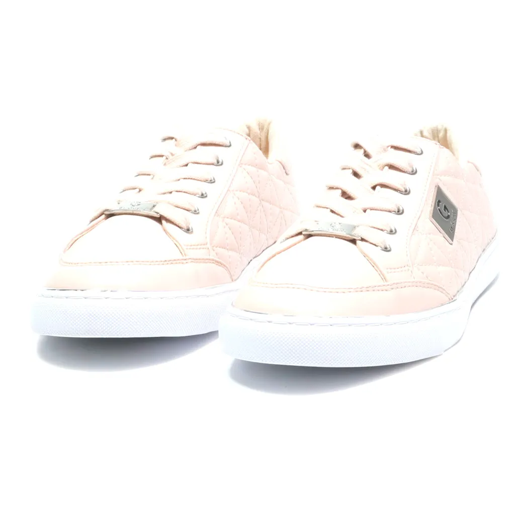 Guess Low-Top Sneakers Leather Pink Colour For Women