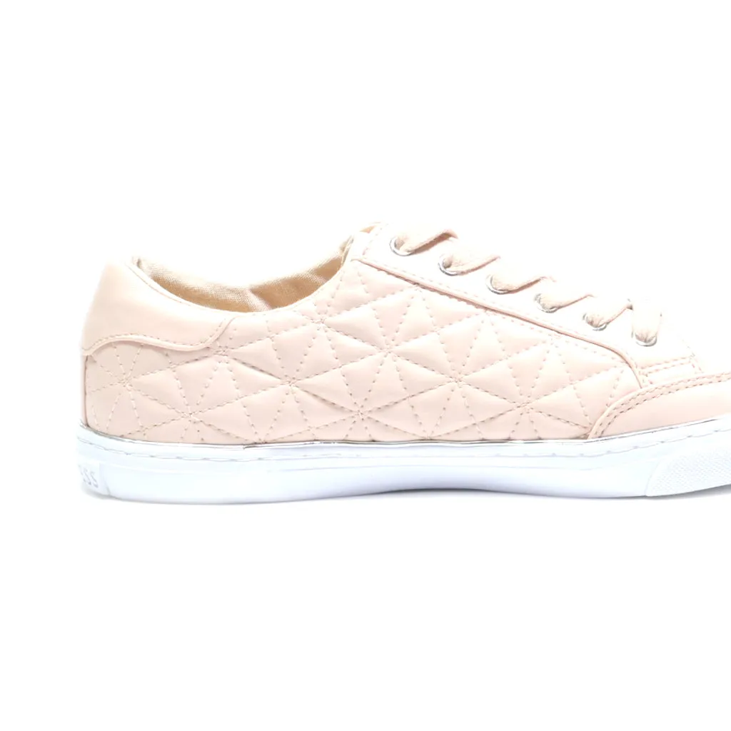 Guess Low-Top Sneakers Leather Pink Colour For Women