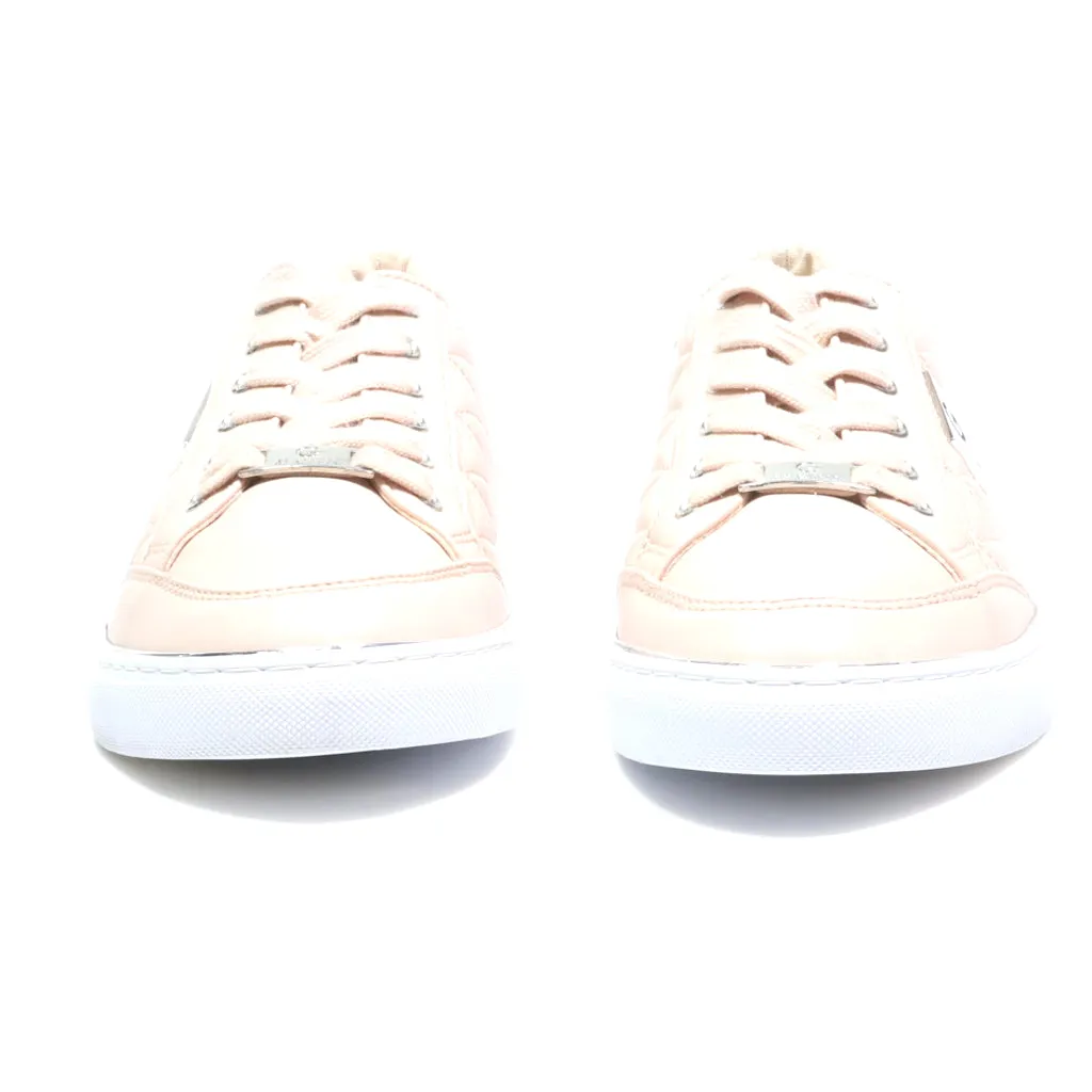 Guess Low-Top Sneakers Leather Pink Colour For Women