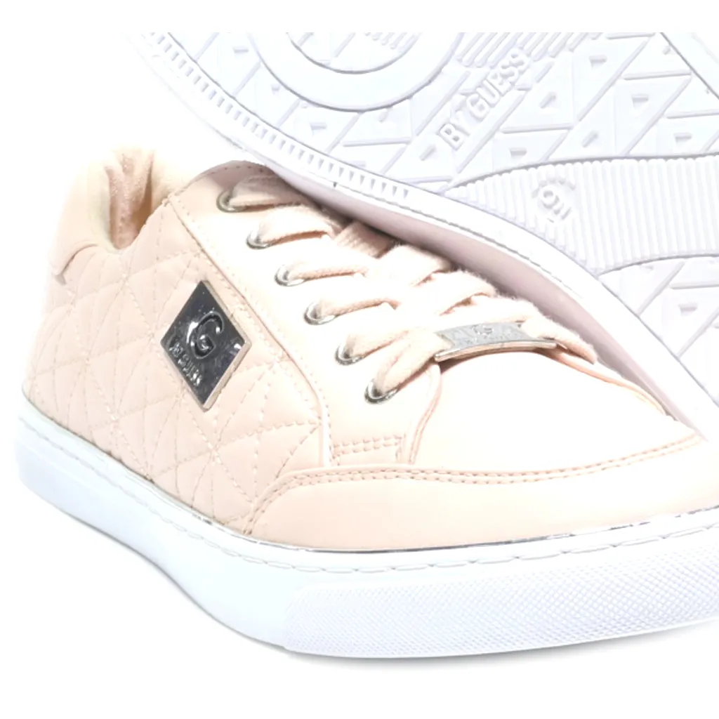 Guess Low-Top Sneakers Leather Pink Colour For Women