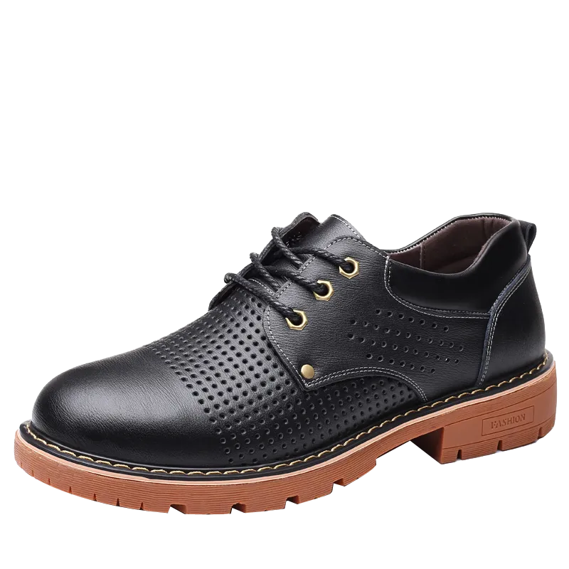 Hnzxzm Genuine Leather Men Casual Shoes Winter Plus Velvet Man Footwear Brown Male Boots For Men Designer Shoes Formal Oxford
