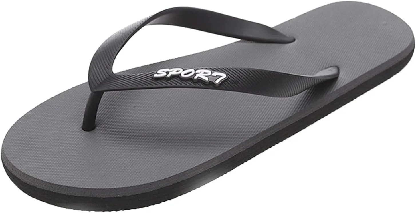 Men's Flip Flops with Arch Support Men Fashionable Flat Toe Flip Flops Flat Beach Fashion Toe Sandals