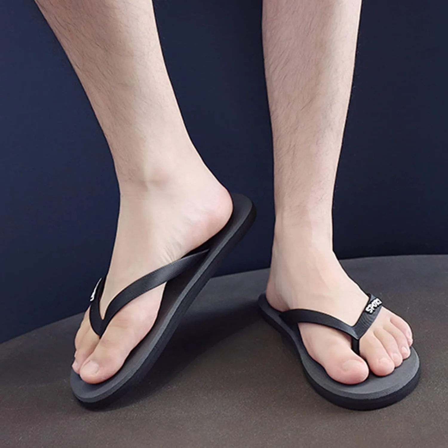 Men's Flip Flops with Arch Support Men Fashionable Flat Toe Flip Flops Flat Beach Fashion Toe Sandals
