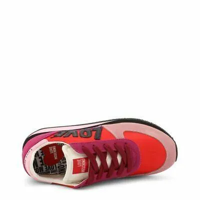 Pink Red Suede Sneakers Shoes For Men
