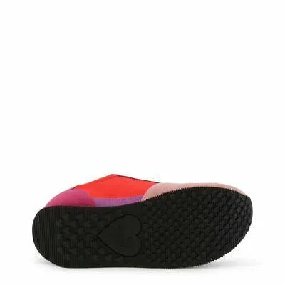 Pink Red Suede Sneakers Shoes For Men