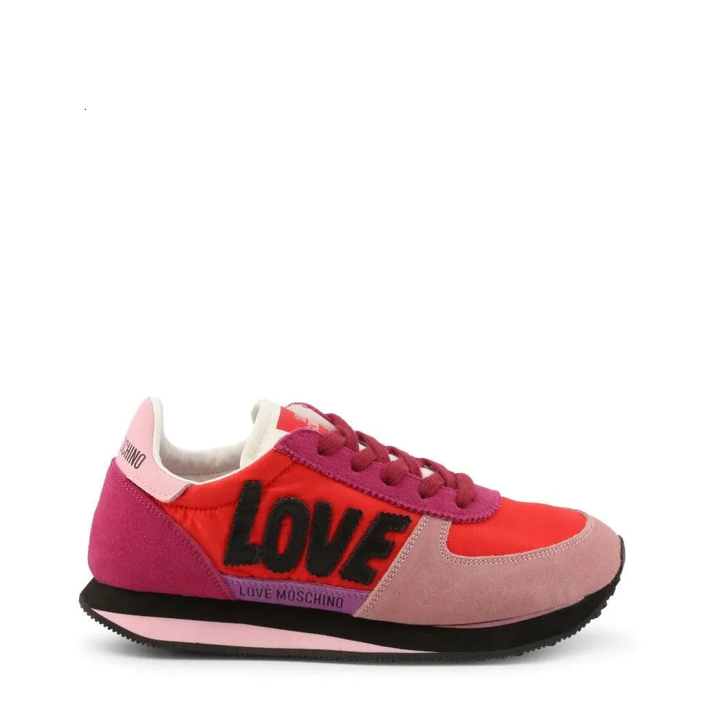 Pink Red Suede Sneakers Shoes For Men