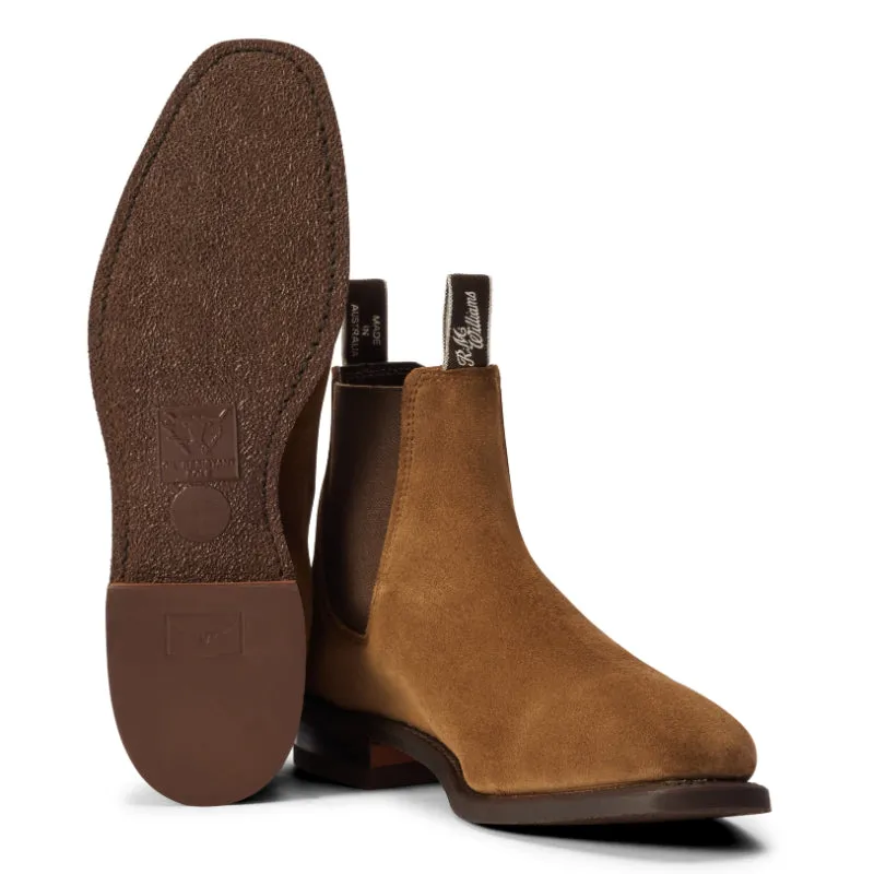 R.M.Williams Comfort Craftsman Mens Suede Boots - Khaki Sand