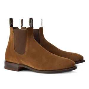 R.M.Williams Comfort Craftsman Mens Suede Boots - Khaki Sand