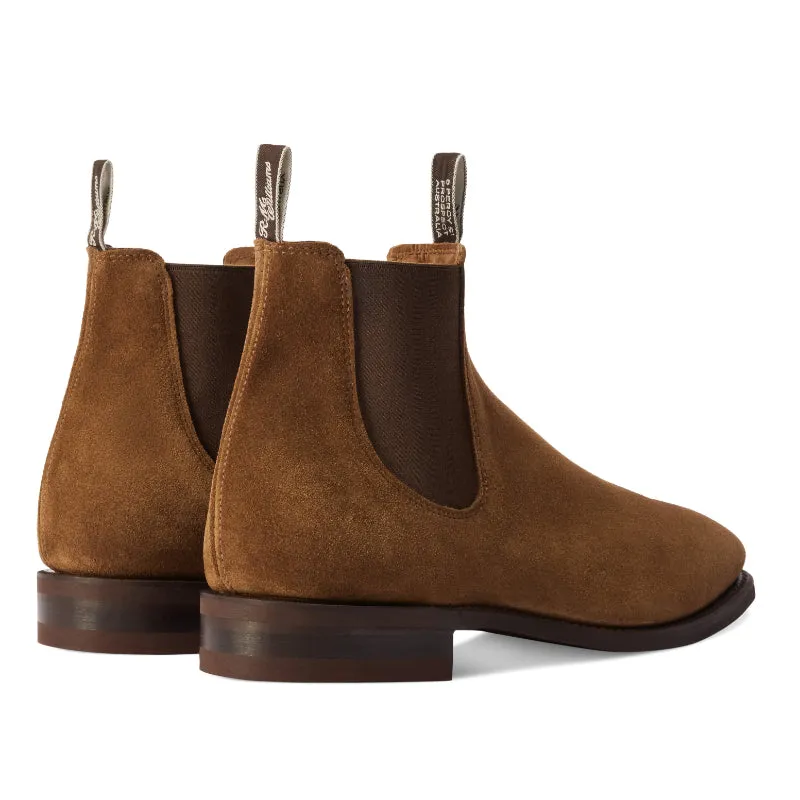 R.M.Williams Comfort Craftsman Mens Suede Boots - Khaki Sand