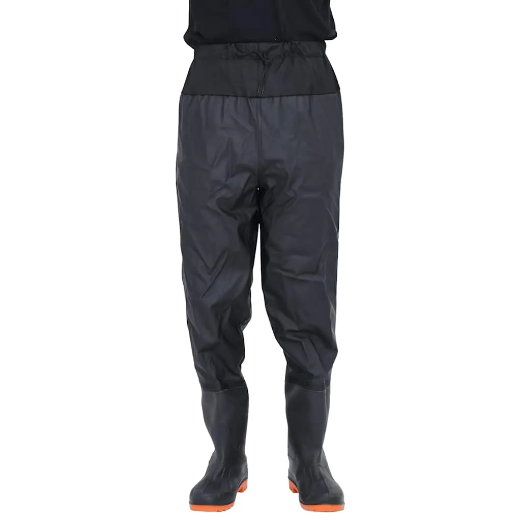 vidaXL Waist Waders with Boots Black Size 40