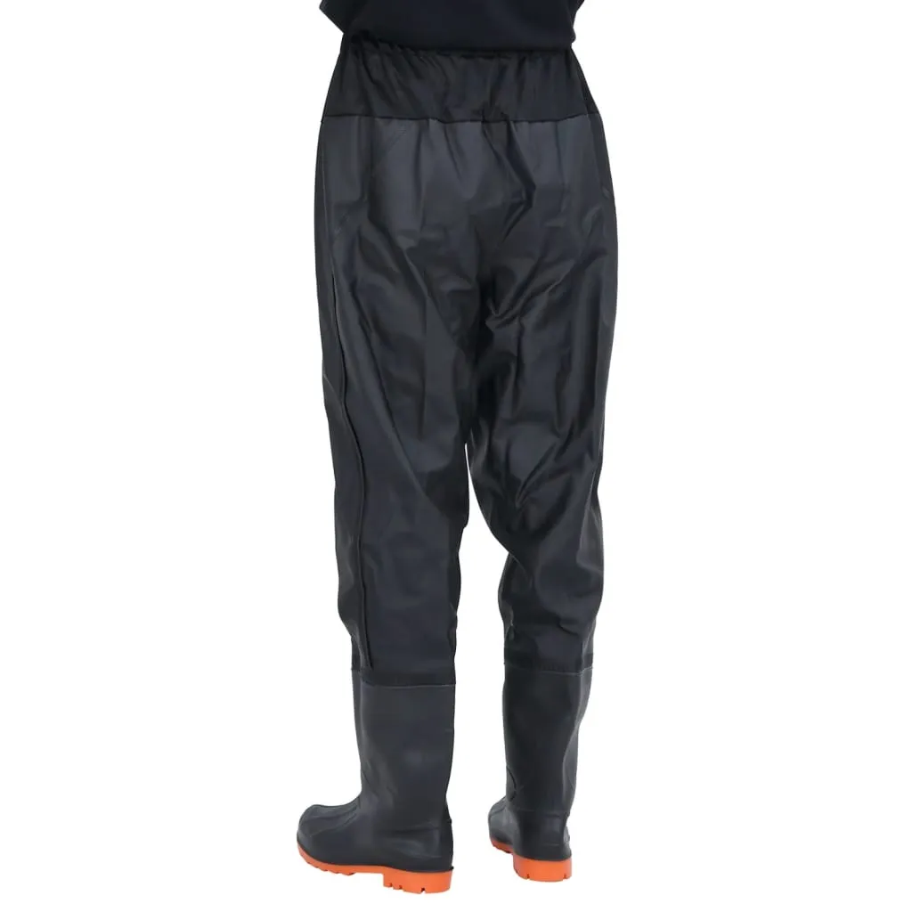 vidaXL Waist Waders with Boots Black Size 40