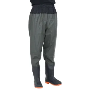 vidaXL Waist Waders with Boots Dark Green Size 40